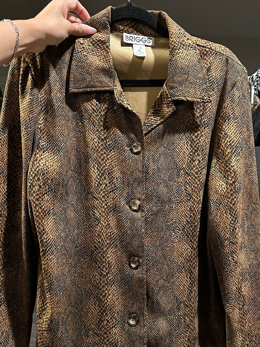 Vintage Western Snake Print Blazer Jacket-M